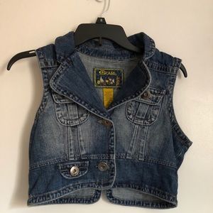 Womens Jean Jacket Vest Size Small